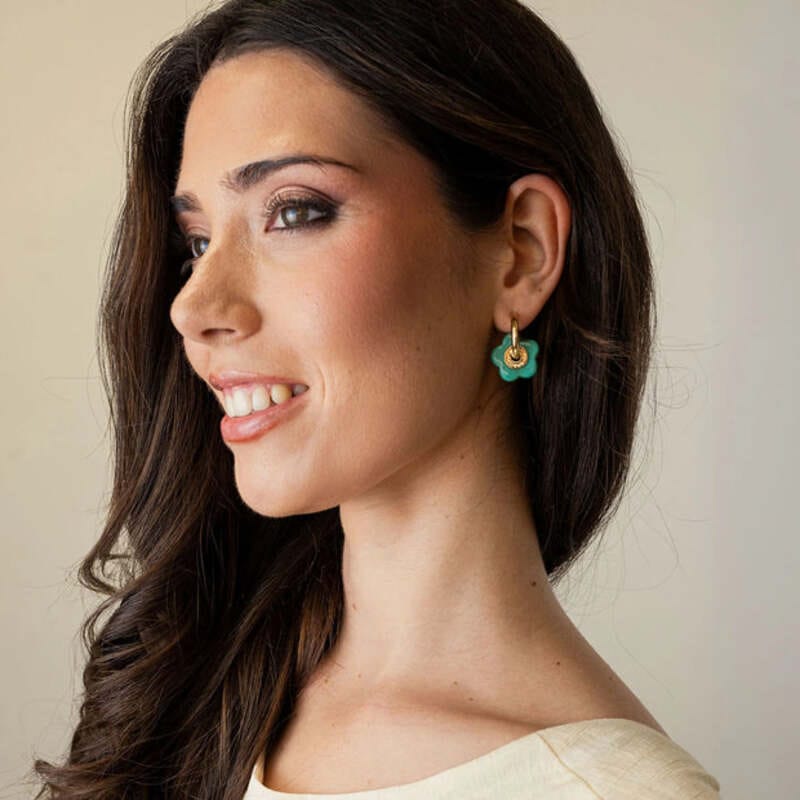 Pendientes Marbles Kavya Anartxy Turquesa - Imagen 2
