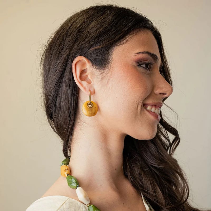 Pendientes Marbles Xyra Anartxy Beige - Imagen 2