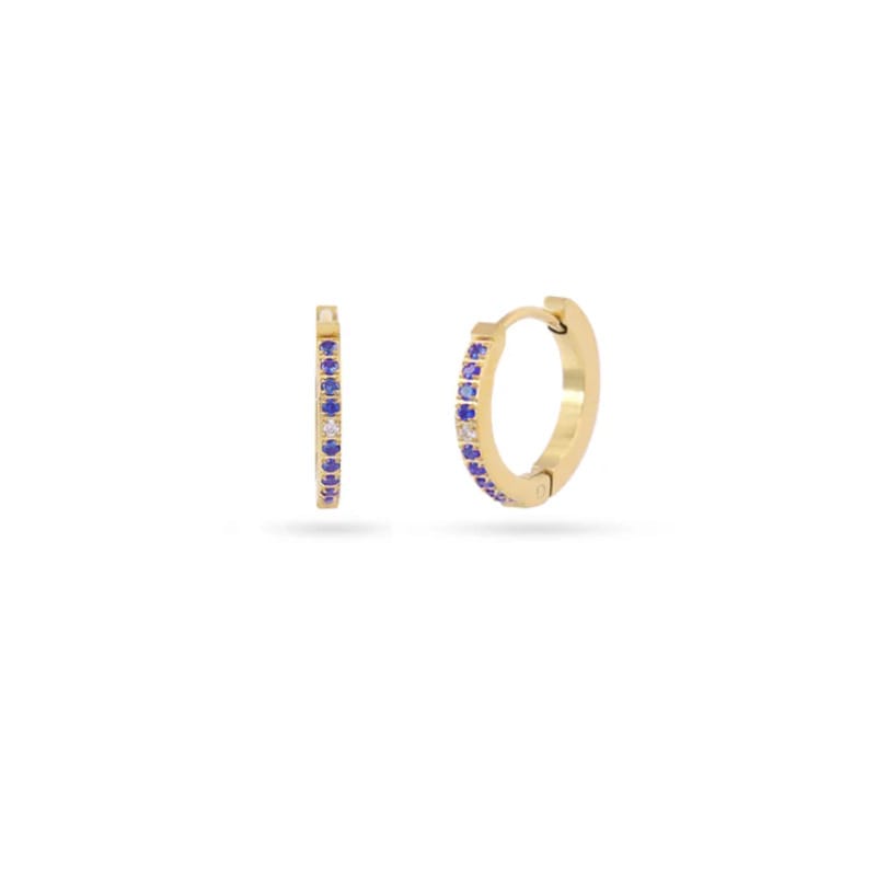 Pendientes Sparkle Lixia Anartxy dorado azul claro