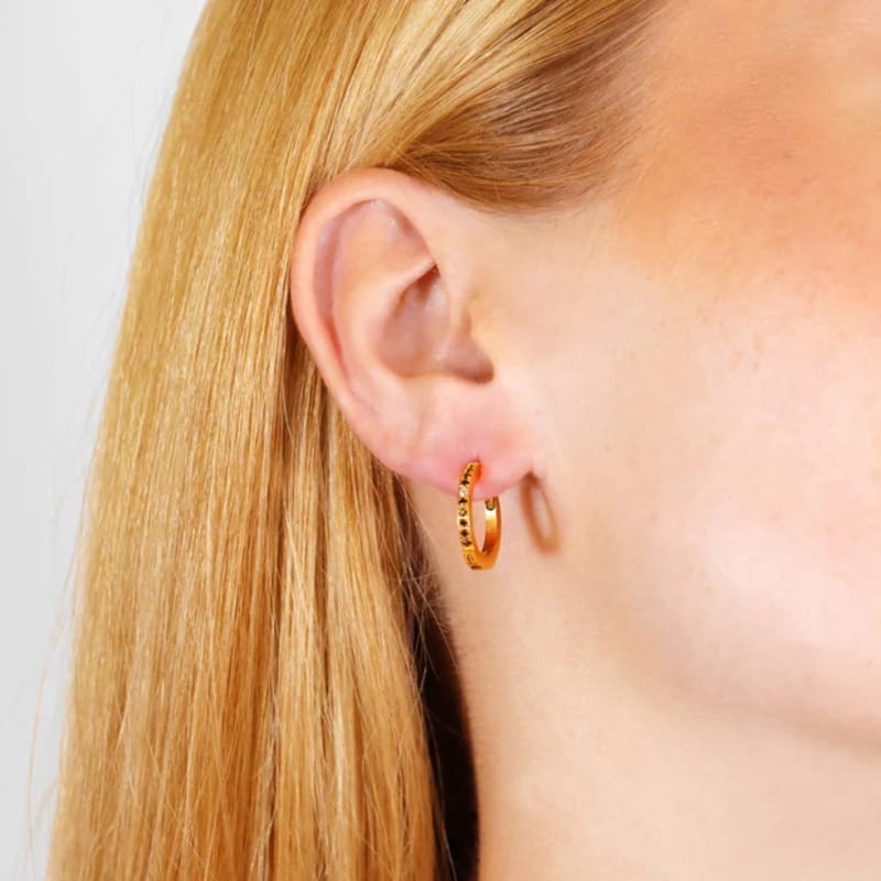 Pendientes Sparkle Lixia Anartxy dorado marrón - Imagen 2