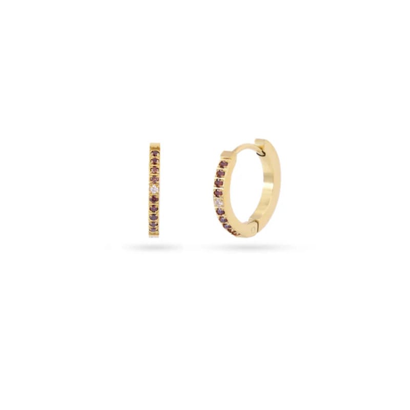 Pendientes Sparkle Lixia Anartxy dorado marrón