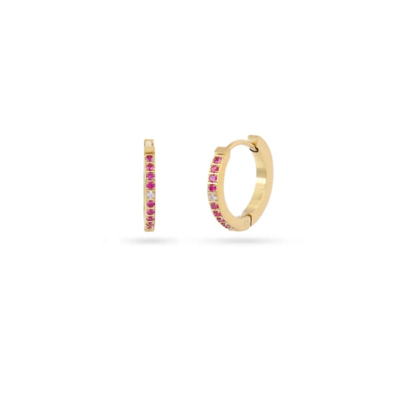 Pendientes Sparkle Lixia Anartxy dorado Rosa