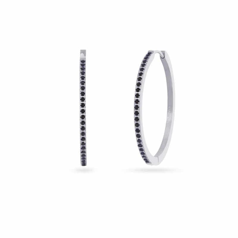 Pendientes Sparkle Shiny Anartxy Plateado Negro