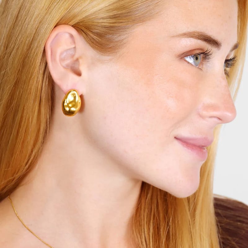 Pendientes Anartxy Waves Core dorado - Imagen 3