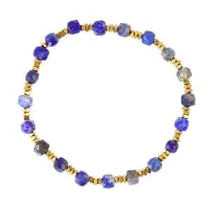Pulsera elástica Spirit piedras facetadas Azul Anartxy