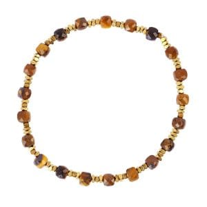Pulsera elástica Spirit piedras facetadas Café Anartxy