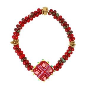 Pulsera elástica Trencadis mosaic Rojo Anartxy