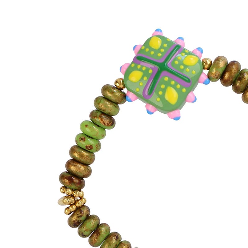 Pulsera elástica Trencadis mosaic Verde Lima Anartxy - Imagen 3