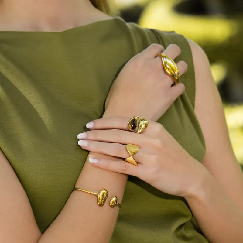 Pulsera Waves Zalya Soul Anartxy dorada - Imagen 5