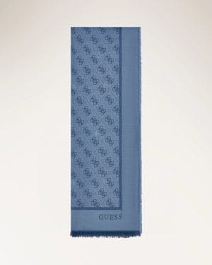 Bufanda Jaquard Logo Guess Azul