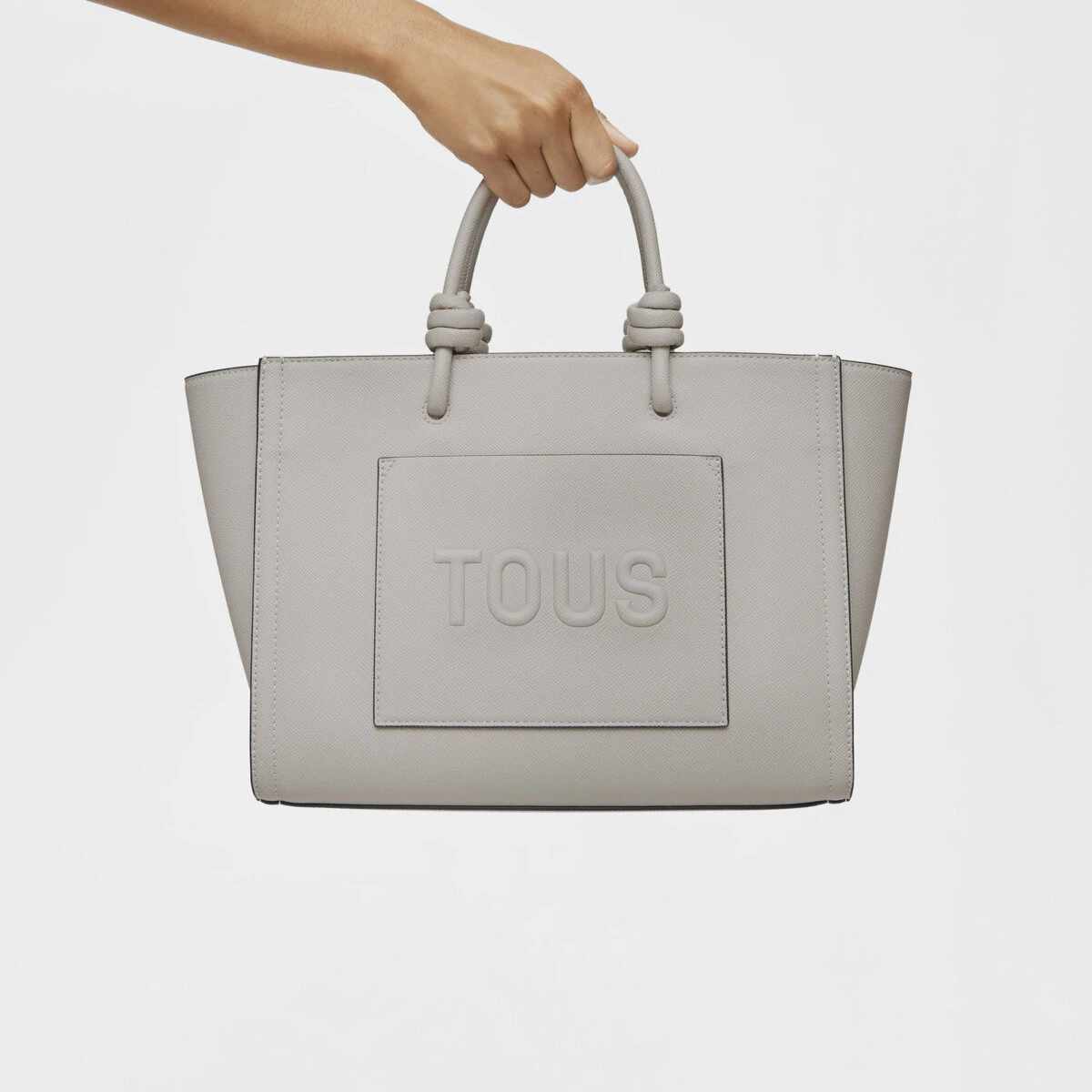 Bolso Shopper Tous Mediano Amaya Gris - Imagen 3