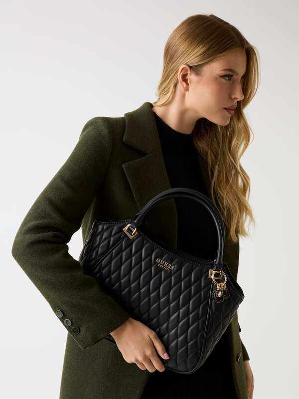 Shopper Guess Valla pespunteado Negro - Imagen 6