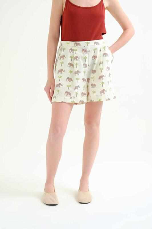Shorts con estampado Elefante Compañia Fantástica