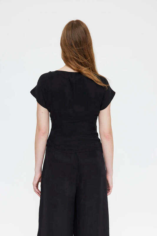 Top negro con escote cruzado Wild Pony - Imagen 5