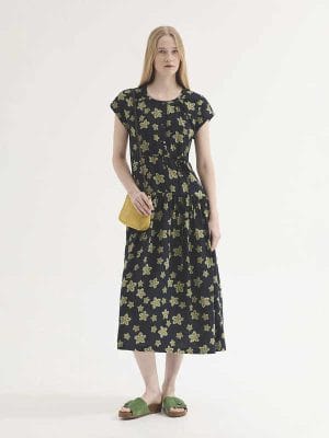 Vestido fluido Star Flowers Azul Nice Things