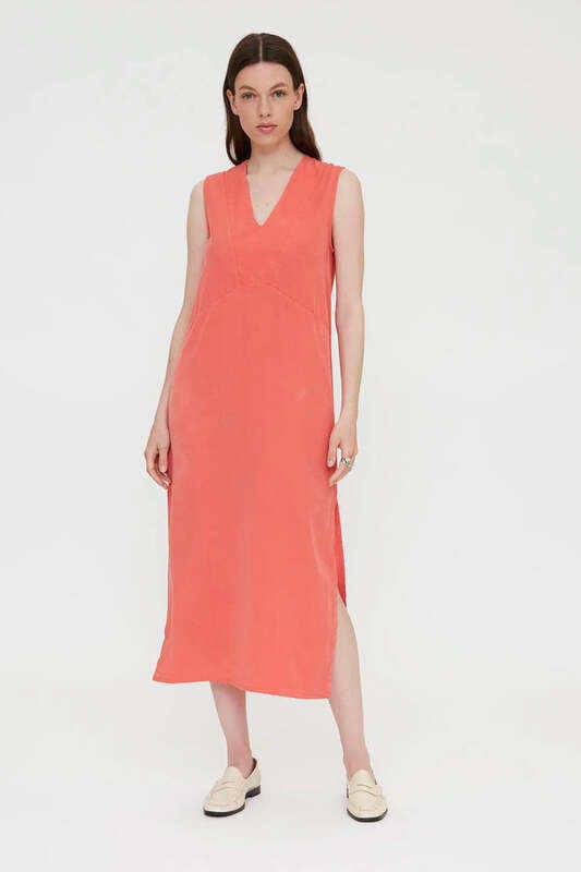 Vestido largo fluido coral Wild Pony