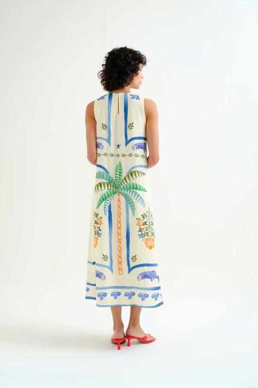 Vestido largo Palm & Mermaid Compañia Fantástica - Imagen 3