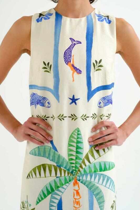 Vestido largo Palm & Mermaid Compañia Fantástica - Imagen 2