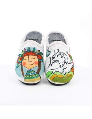 Zapatillas de Casa Vivant "Hoy toca hacer el indio"