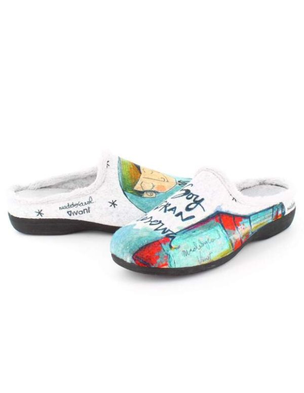 Zapatilla de Casa Vivant "Soy un Gran Reserva" Gris - Imagen 3