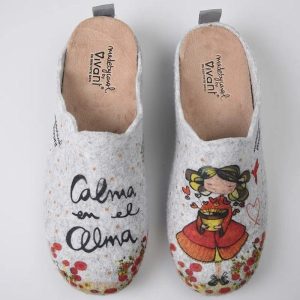 Zapatillas de Casa Vivant  "Es sentir... Calma en el alma" Gris