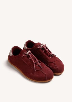 ZAPATILLAS BAREFOOT BURDEOS PIEL GIOSEPPO