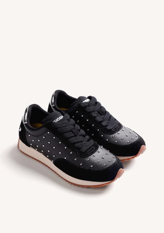 ZAPATILLAS NEGRO TACHAS GIOSEPPO